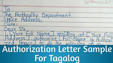 authorization letter sample
